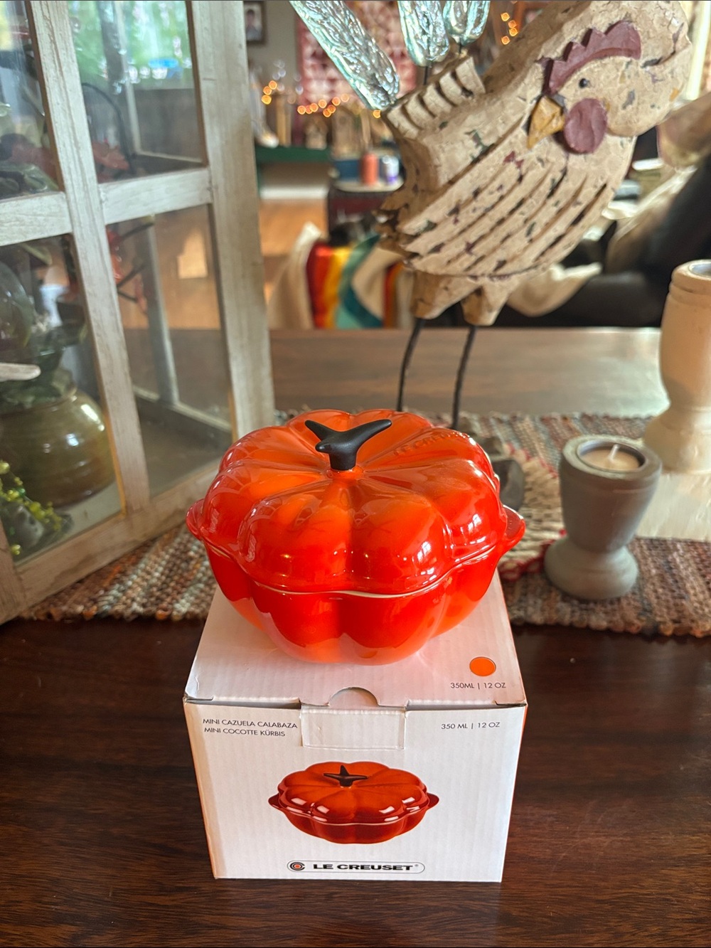 Le Creuset 2 Pumpkin Mini Cocotte in Flame Orange